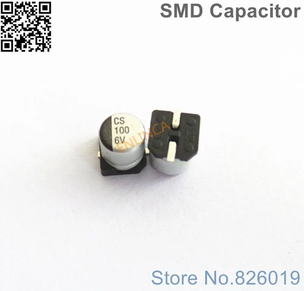 30 шт./лот 6 3 В 100 мкФ SMD алюминиевые электролитические конденсаторы Размер 5*5 4 в |