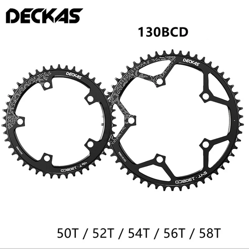 Звездочка Deckas 130 BCD круглая для shimano 5700 6700 50 52 55 58 T 60T шоссейного велосипеда 130bcd sram red