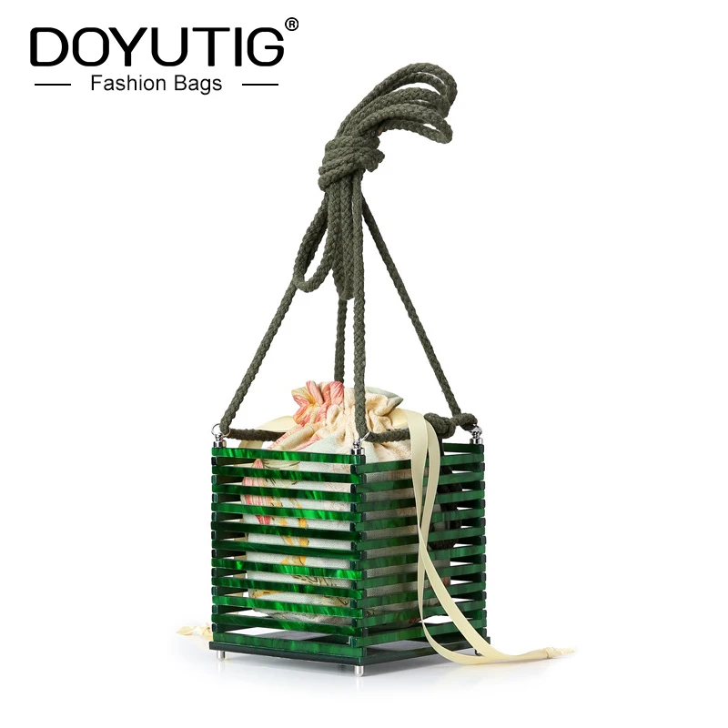 DOYUTIG Individuele Acryl Hand gewikkeld Strand Hand-Gebreide Kooi Zak Touw-Trekken Strip Ontmanteling Hollow Schuine Overspanning tassen F700 DOYUTIG Individuele Acryl Hand gewikkeld Strand Hand-Gebreide Kooi Zak Touw-Trekken Strip Ontmanteling Hollow Schuine Overspanning tassen F700