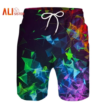 

Men Sport Short Beach Board Shorts Surfing Swimming Trunk Bathing 3D Print Casual Swimwear Shorts Plus size