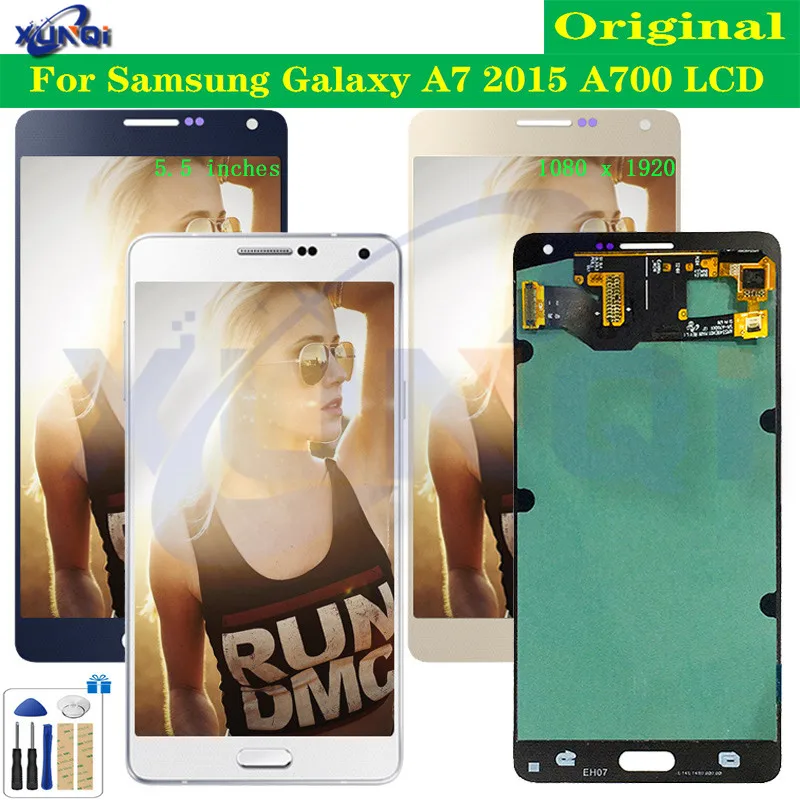 

100% AMOLED Screen For Samsung A7 2015 A700 LCD Display 5.5 Inch Assembly With Touch Screen For Samsung A7 2015 A700 LCD