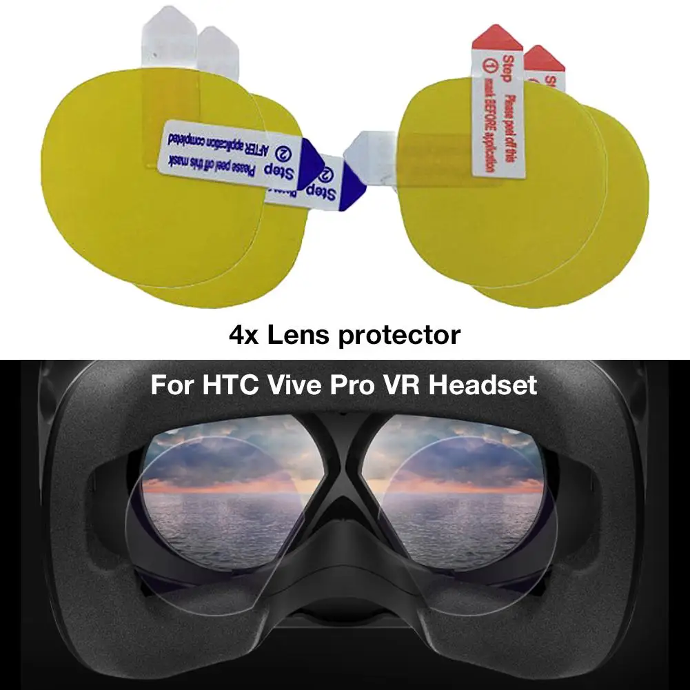 

For HTC Vive Pro VR Headset 2Pairs Lens Protector HD Clear Lens Protective Film