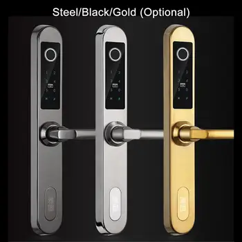 

New E6800S Biometric Fingerprint Electronic Keyless Smart Door Lock Code Card Touch Screen Digital Password Lock Key Unlocking