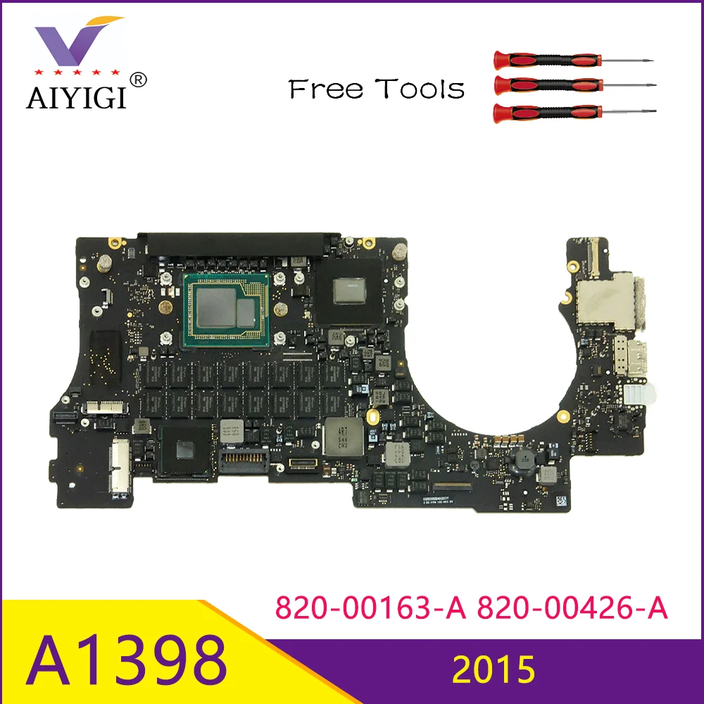 Оригинальная материнская плата A1398 820-00138-A 820-00163-A 820-00426-A для Macbook Pro Retina 15 &quot Core i7 16