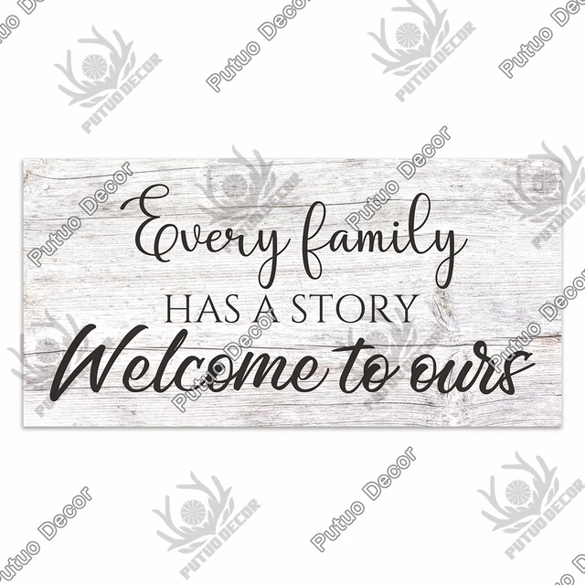 Putuo Decor Home Wooden Signs Family Wood Pendant Decorative Plaque for Friendship Home Sweet Home Room Sign Wall Decoration WP3815