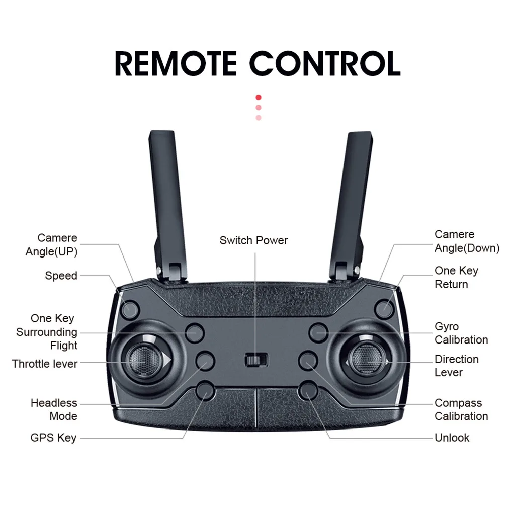 XD101 2,4G 4CH wifi FPV 4K HD Двойная камера Широкоугольный складной Радиоуправляемый Дрон без головы