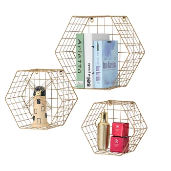 

High-temperature baking varnish Nordic decorative rack not easy to rust anti-corrosion iron wall partition shelf storage decorat