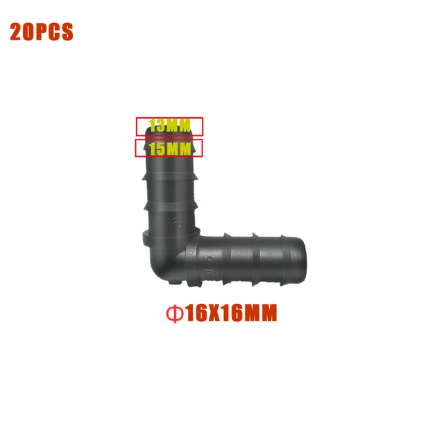 Öntözés Dn16Mm/Dn20Mm/Dn25 Mm Tömlő Könyök Barb 90 Fokos Tömlőjavító Csatlakozás Adapter Öntözőrendszer Szerelvények 20 db - Image 3