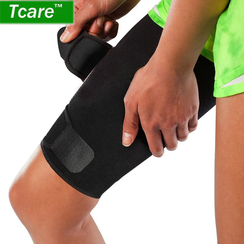 

Tcare 1Pcs Thigh Brace Hamstring Wrap Compression Sleeve Trimmer - Support for Sprains, Strains,Tendinitis Injury,Sports Injury