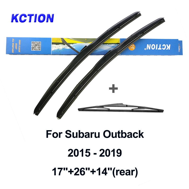 Гибридные щетки стеклоочистителя для лобового стекла аксессуары для автомобиля Subaru Outback подходящий крючок рычаг модель года от 1996 до - Color: front-rear