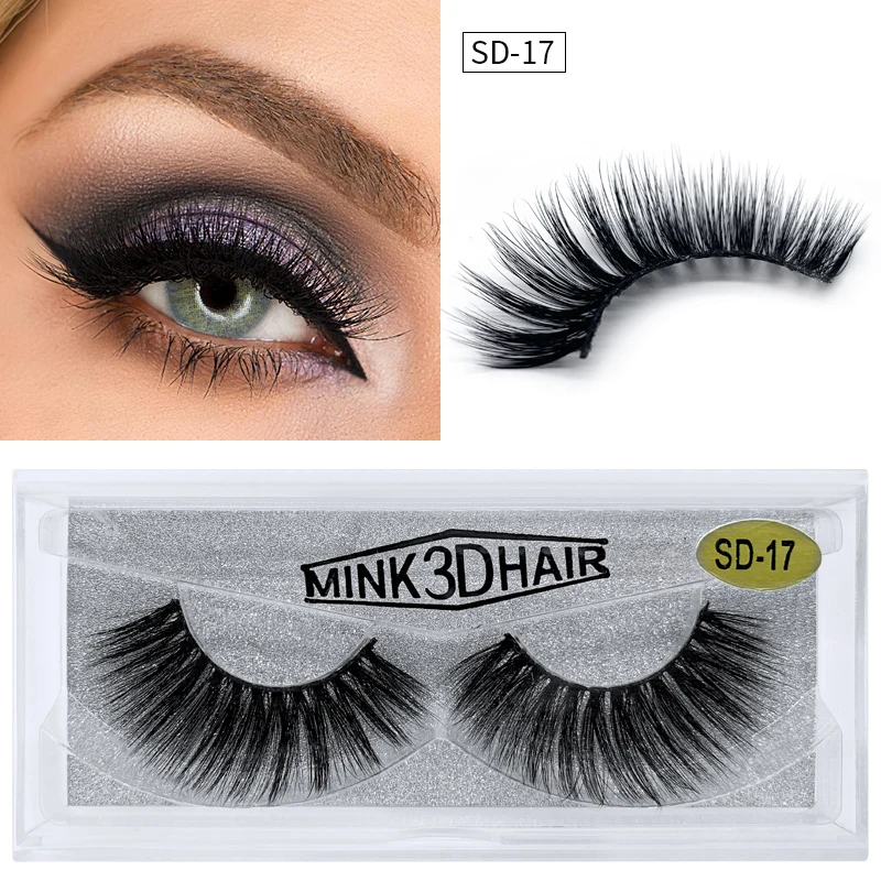 

Flash Girl Free Shipping SD Series 20 Styles 3D Mink Full Strip False Eyelashes Natural Handmade Lashes For Makeup