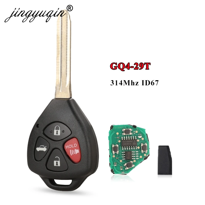 Jingyuqin GQ4-29T 314 МГц ID67 ключ для Toyota USA Corolla Matrix 2008-2010 Pontiac Vibe пульт дистанционного