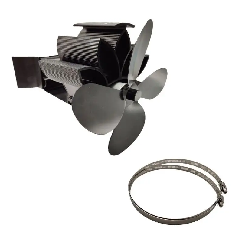 

4 Blades Heat Powered Fireplace Stove Hanging fireplace Fan K4UA