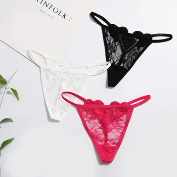 

Sexy Women Low Waist Lace Panties Hot Women's Thongs G-string V-string Lingerie Comfortable Floral Knickers Underpants Underwear