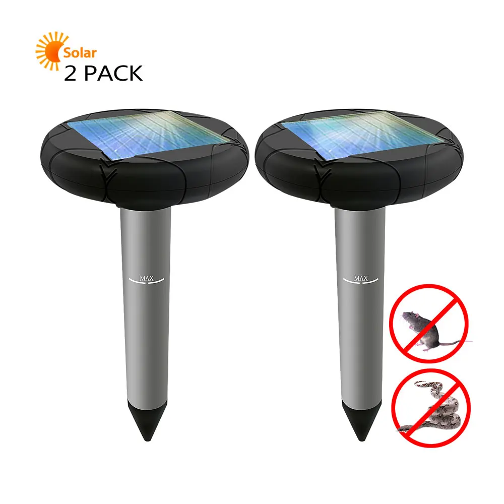 1.2V 800MAH Ultrasonic Snake Repeller 400-1000（HZ) Garden Insect Outdoor Rodent Control Solar Power Repeller Electronic Animal