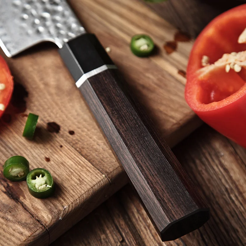 XINZUO-cuchillo de cocina Nakiri de 7 pulgadas, navaja de acero damasco 60  ± 2 HRC, afilada, para carnicero, carne y verduras, herramientas de cocina  de acero inoxidable - AliExpress