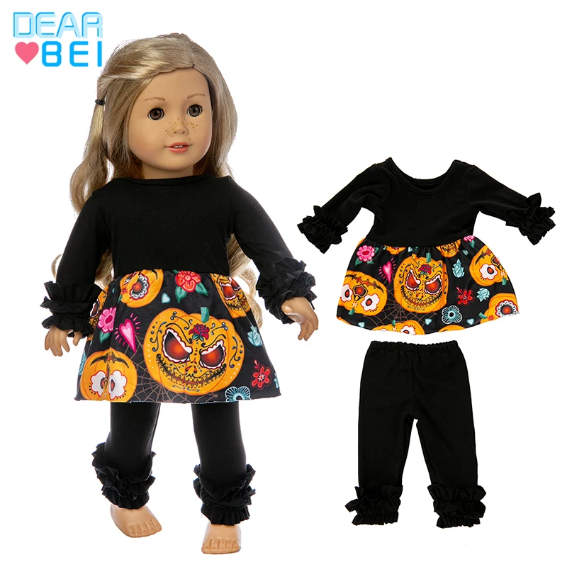 Halloween Fledermäuse Kleid passt American Girl & unsere Generation Puppen 18" Doll Clothes 
