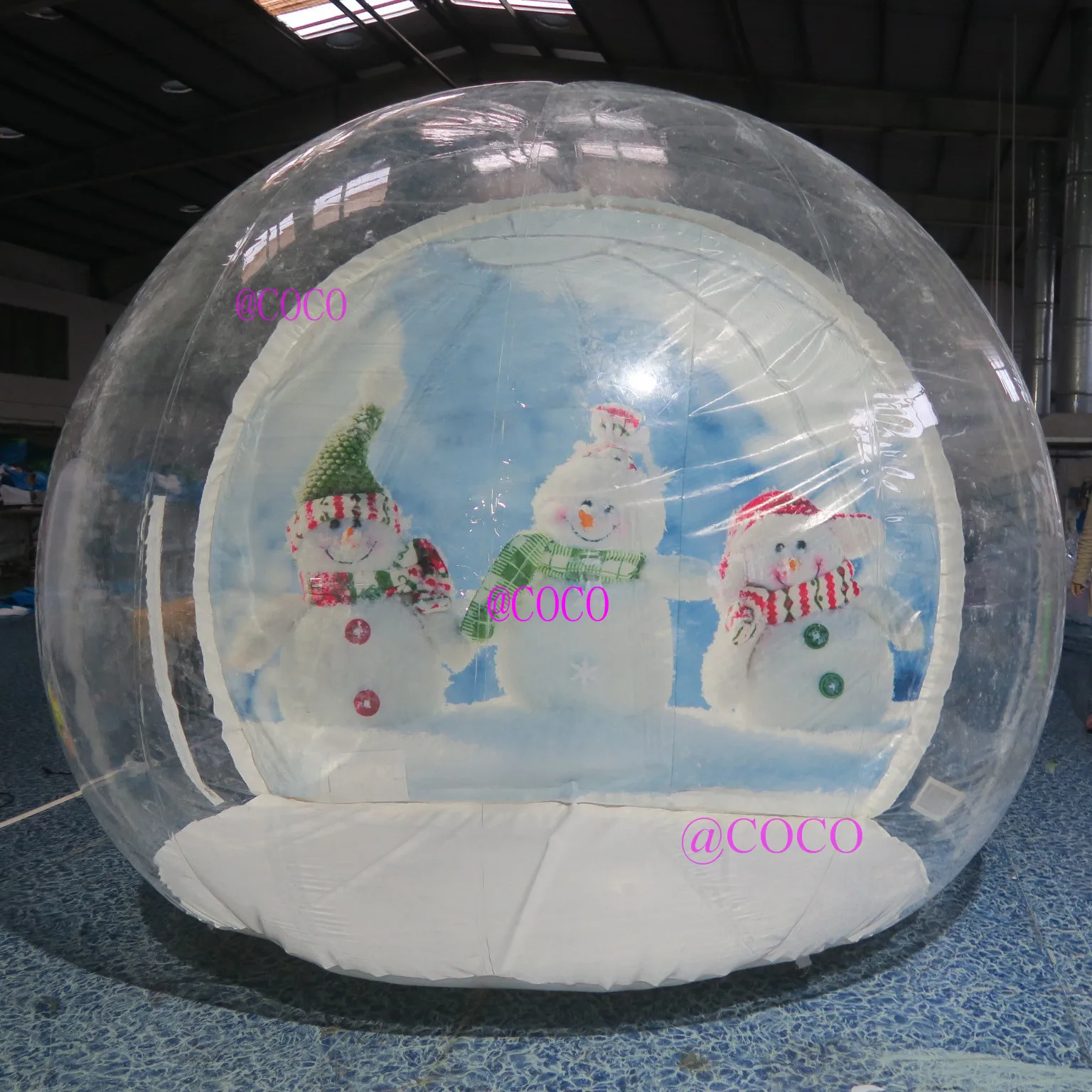 

free air shipping to door!PVC clear Bubble Photo Booth for party,2.5m diameter new design Inflatable Snow Globe dome tent