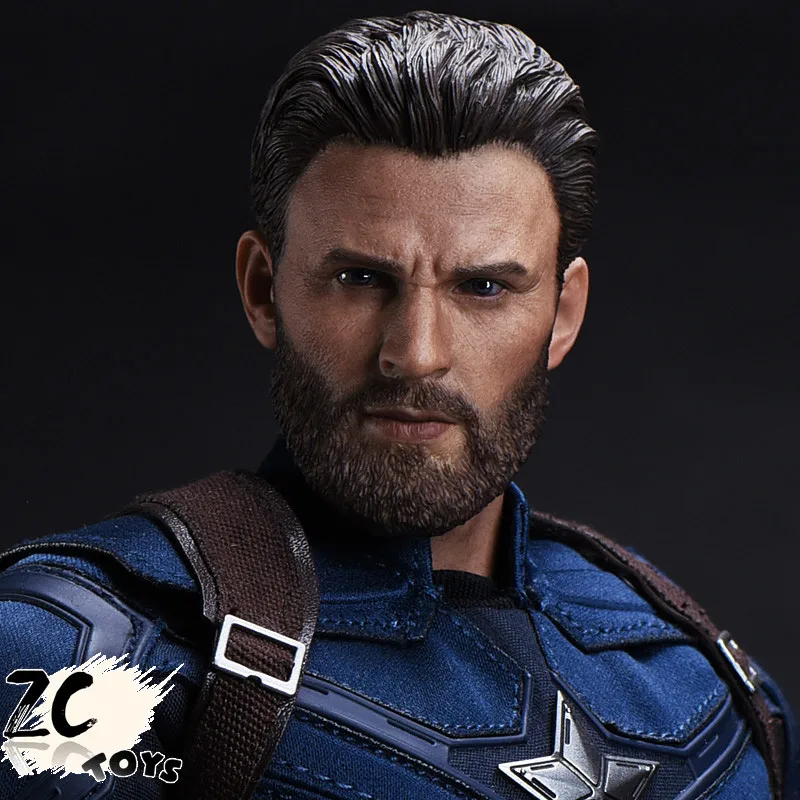ZCTOYS 1/6 T-05hero Head Sculpt Beard Version Steve Rogers Carving for 12 Inches Male DIY Action Figures | Игрушки и хобби