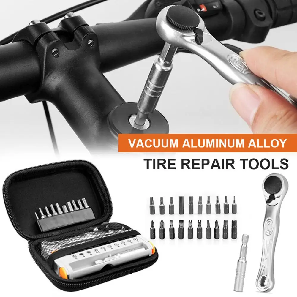 

Bicycle Combination Repair Tool Allen Wrench Set Bicycle Mountain Bike Alloy Steel Ratchet Wrench Set