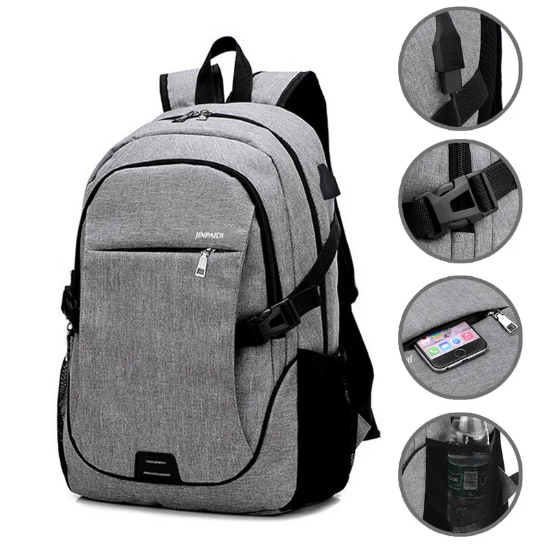  Litthing Male Backpack Bag Brand 15.6 Inch Laptop Notebook Mochila For Men Waterproof Back Pack Bag - 4000040424798