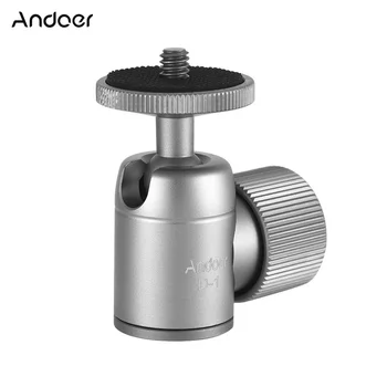 

Andoer D-1 Mini Tripod Ball Head Aluminium Alloy Tripod Mount Ballhead w/ 1/4inch Screw 360 Rotating Panorama Tripod Ball Head