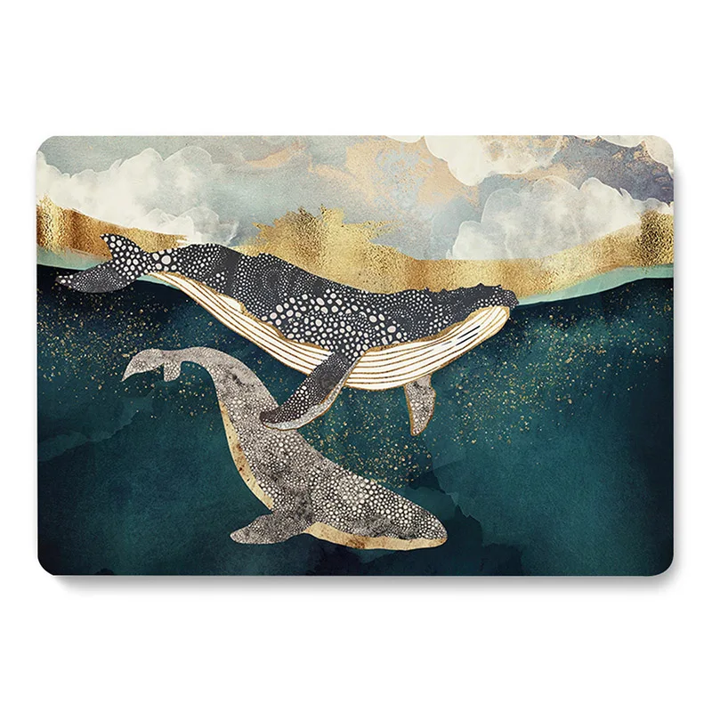 

Whale Pattern Laptop Case For MacBook Retina Air 11 12 13.3 New Pro 15.4 16 inch Cover shell
