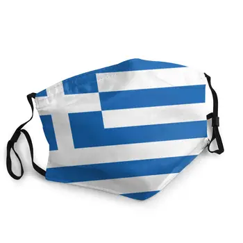 

Flag Of Greece Adult Non-Disposable Face Mask Pattern Dustproof Mask Protection Mask Respirator Mouth Muffle