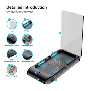

Phone Sterilization Container Wireless Charging Mask Disinfection Artifact UV Germicidal Ultraviolet Sterilization Box