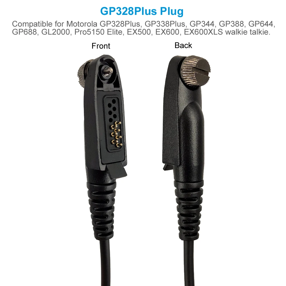 Clip-Ear Headset/Earpiece Mic For Motorola Radio GP388 GP388R GP644 GP688 EX500 