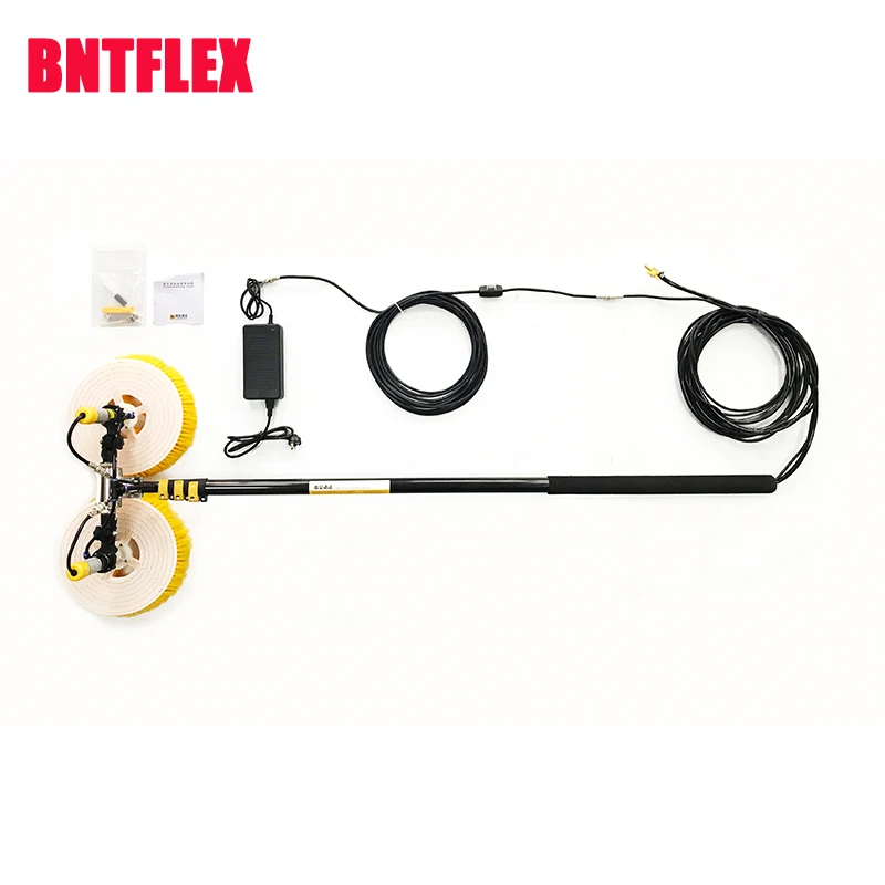 

220v 7.5m double head solar photovoltaic panel cleaner robot water spray cleaning equipment roof water brush power tool