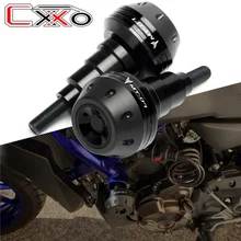 LOGOTIPO MT-07 Left & Right Motocicleta CNC Quadro Sliders Crash Pad Guard Protector Para Yamaha MT MT07 07 Caindo 2015-2018 2019 2020