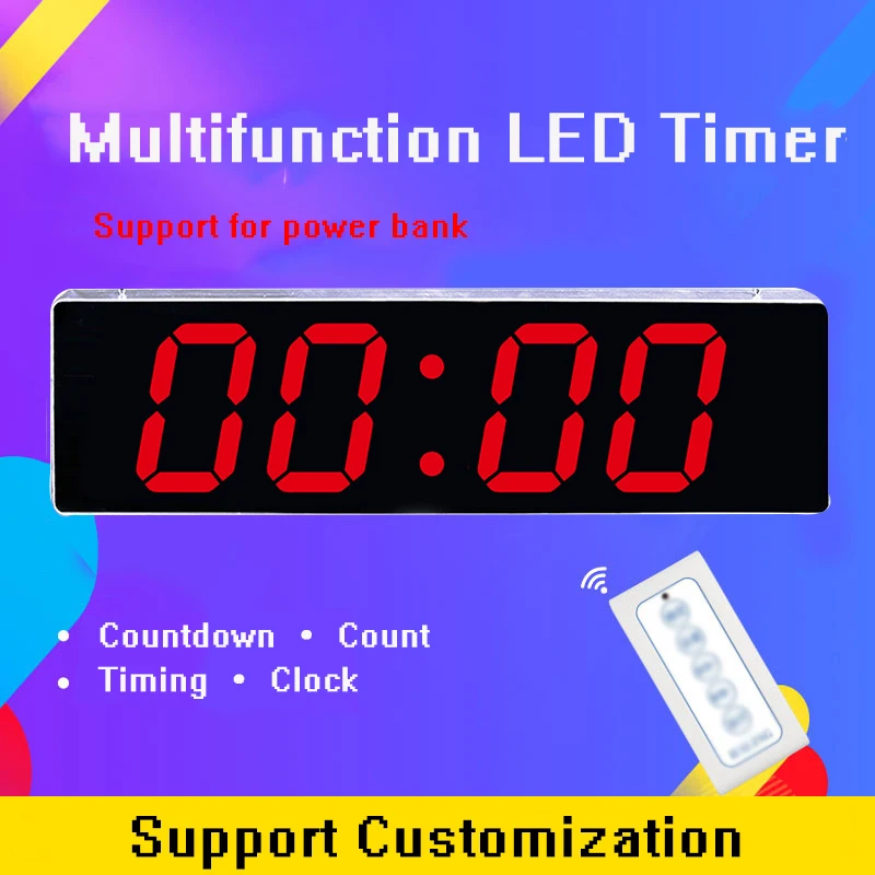 LED Electronic Timer Sports Game Countdown Portable Basketball Football Big Screen Scoreboard | Инструменты