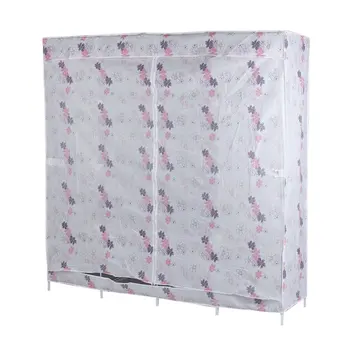 

Multi-compartment Household Modern Simple Non-Woven Anti-dust Wardrobe Clothe Storage Garderobe Cabinet Closet 170*167*39cm
