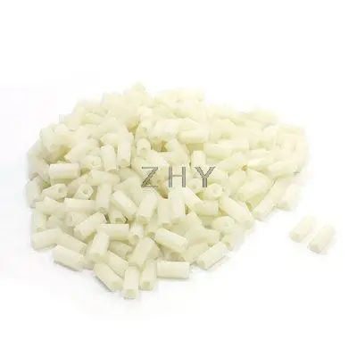 

300 Pcs M3 x 12mm Nylon Insulation Hex Hexagonal Threaded Spacer Support