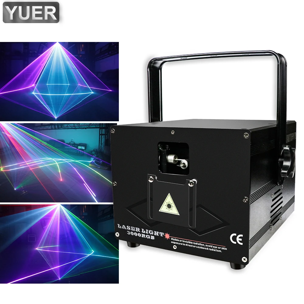 3W Full Color Animation Laser Light DMX512 Disco Laser Effect 