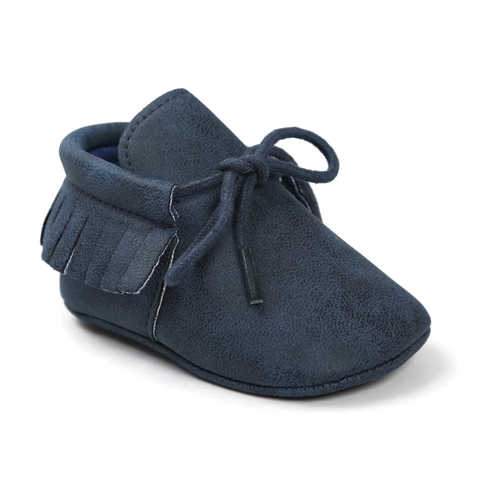 Новинка года; брендовая Милая зимняя теплая обувь с кисточками на мягкой подошве для новорожденных девочек и мальчиков; обувь для первых шагов