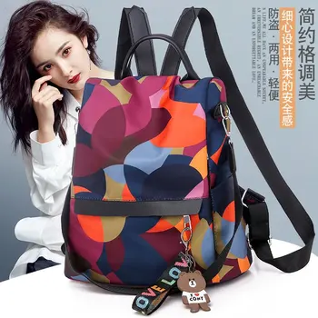

New style Canvas Backpack nylon camouflage multifunctional cartoon Pendant in summer 2020