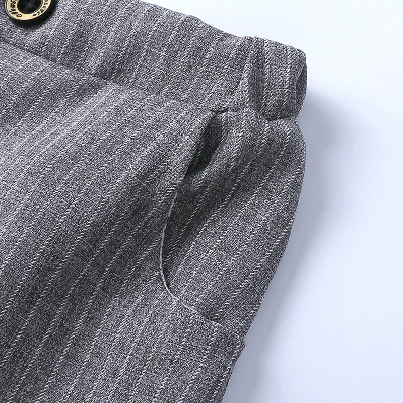 Весенне-осенний комплект одежды в джентльменском стиле из 2 предметов для маленьких мальчиков, Повседневная футболка с фальш-жилетом галстук, Короткие штаны комплекты для маленьких мальчиков
