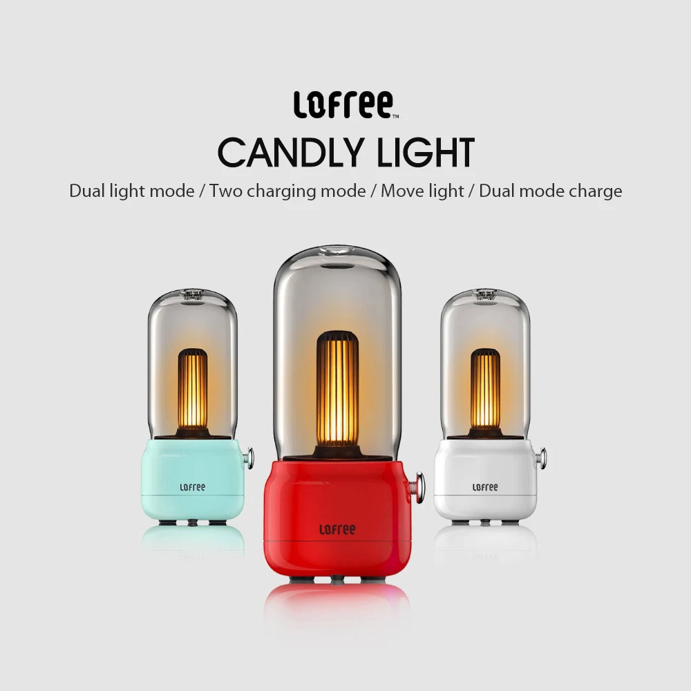 Xiaomi Mijia Lofree CANDLY Ретро светильник зарядка через usb/Подставка для зарядки двух светильник режимов теплый как никогда теплые окружающие ощущения