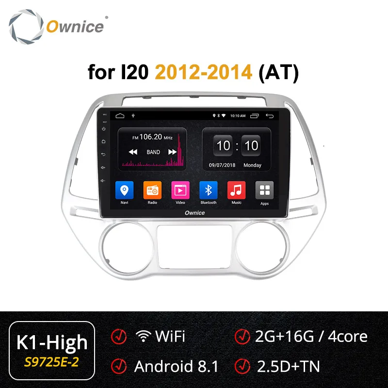 S9725-2 K1 HIGH Ownice Android 9,0 360 панорама DSP gps навигация радио для hyundai i20 Руководство A/C 2012- K3 K5 K6 4G LTE SPDIF головное устройство - Цвет: S9725-2 K1 HIGH