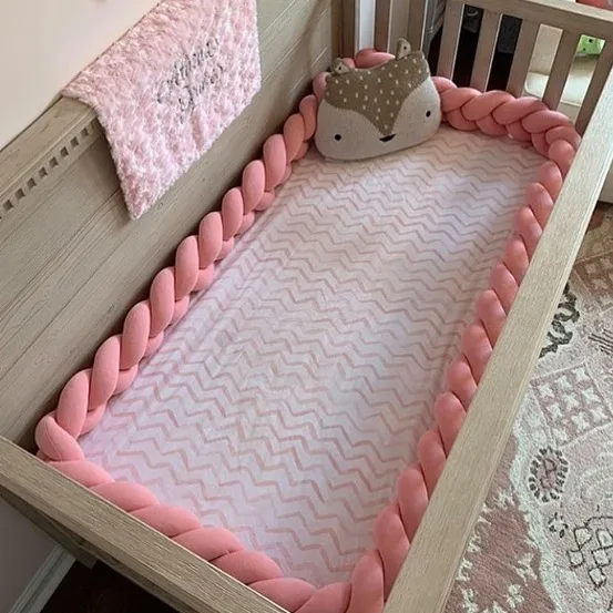 braided baby bed bumper
