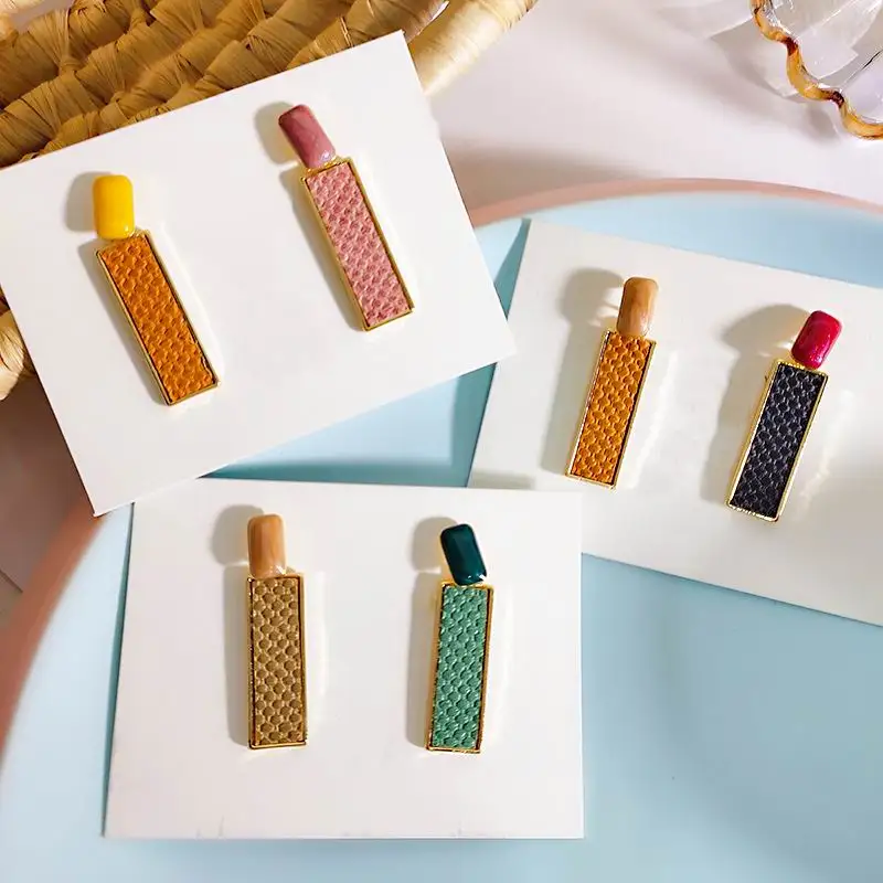 

Fashion Jointed Long Bar Earrings For Women Mixed Color Geometric Oblong Earrings New Jewelry
