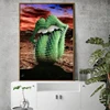 Desert Abstract Funny Green Cactus Tongue Posters and Prints Canvas Painting Wall Art Picture for Living Room Home Decor Cuadros 2
