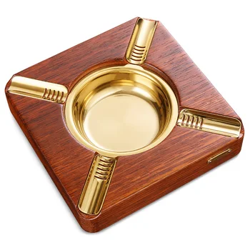 

CIGAR ASHTRAY solid wood four slot ashtray living room decoration creative gift ashtray for car cigar ash tray european