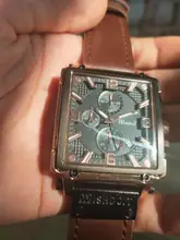 Reloj deportivo para hombre, cronógrafo de cuarzo, con Esfera Grande cuadrada de cuero, marca superior de lujo, a la moda, resistente al agua, nuevo, 2021