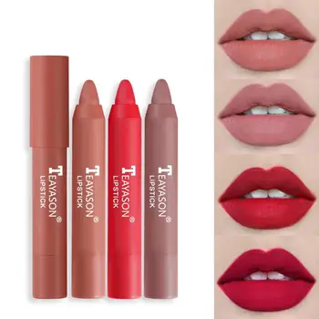 

12 Colors Glitter Non-stick Cup Lipstick Waterproof And Sweat-proof Lipstick Sexy Big Lips Transparent Volume Lip MaquiagemTSLM2
