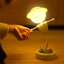 Новая Милая лампа-пугало, светодиодный ночник-пугало, более устойчивая USB зарядка для детей, Рождественский Декор для спальни, домашний декор