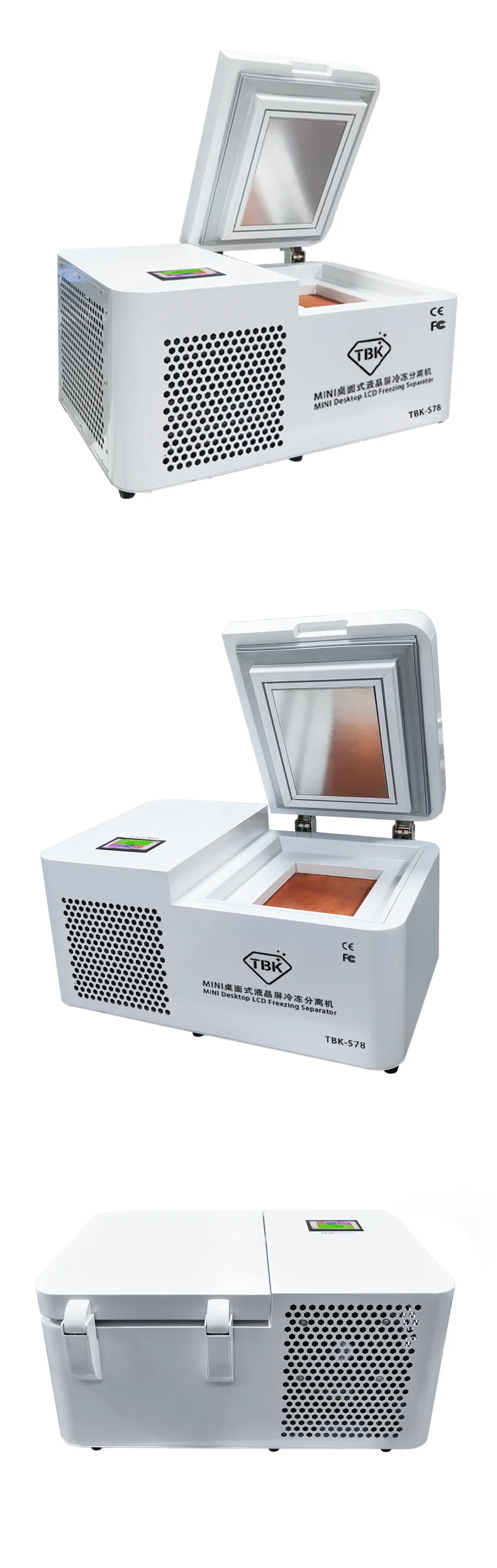 TBK 578 Mini desktop LCD freezing Separator Separating machine 800W For Samsung Edge iPhone Tablet Screen Repair Refurbishment