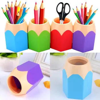 

Plastic Pen Holder Pencil Stub Shape Pen Holder Desk Organizer Makeup Brush Holder Office School Stationery Storage Pen Holders